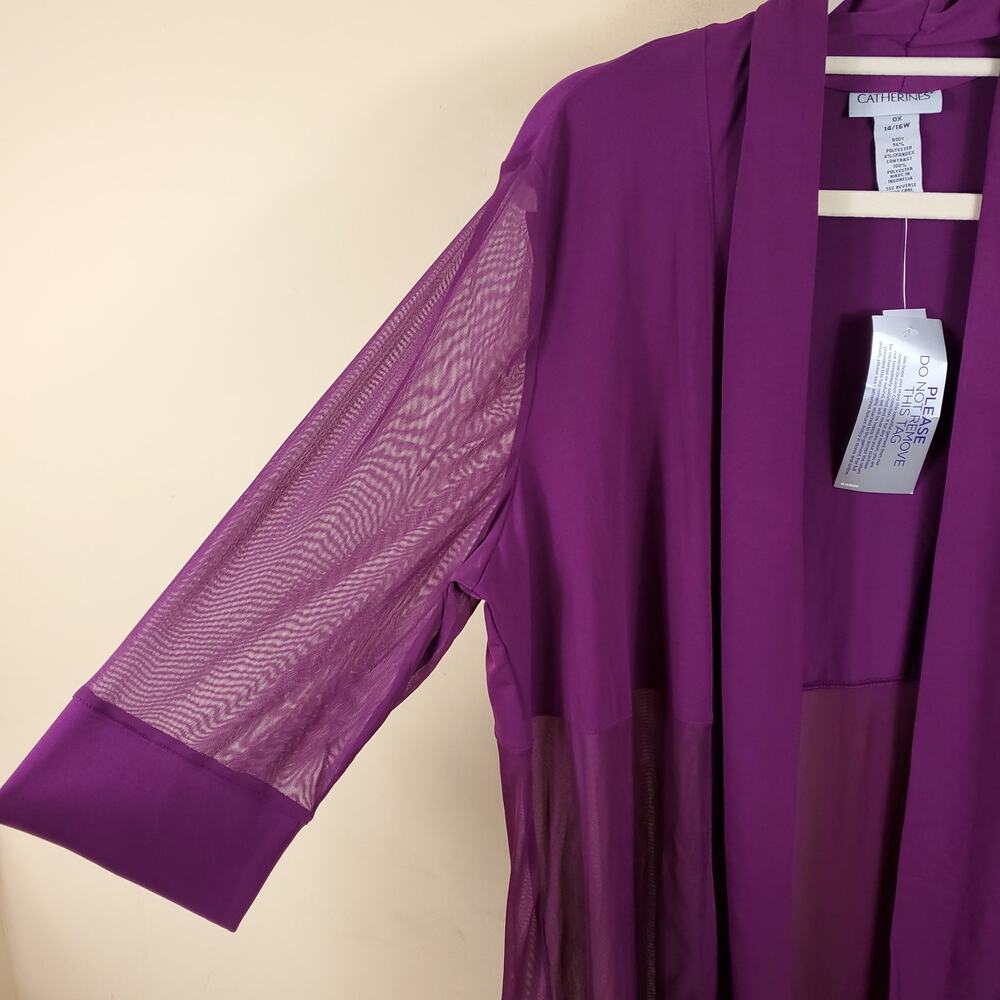 Catherines Mesh Inset Long Length Open Front Card… - image 5